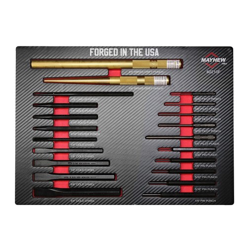 Mayhew 21pc punch and chisel - 21pc,